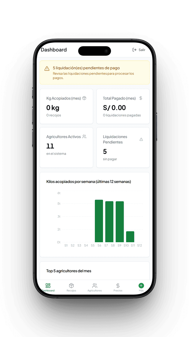 App Verdan en móvil